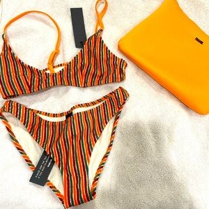 Triangl bathing suit, small + top and medium bottom , new with tags